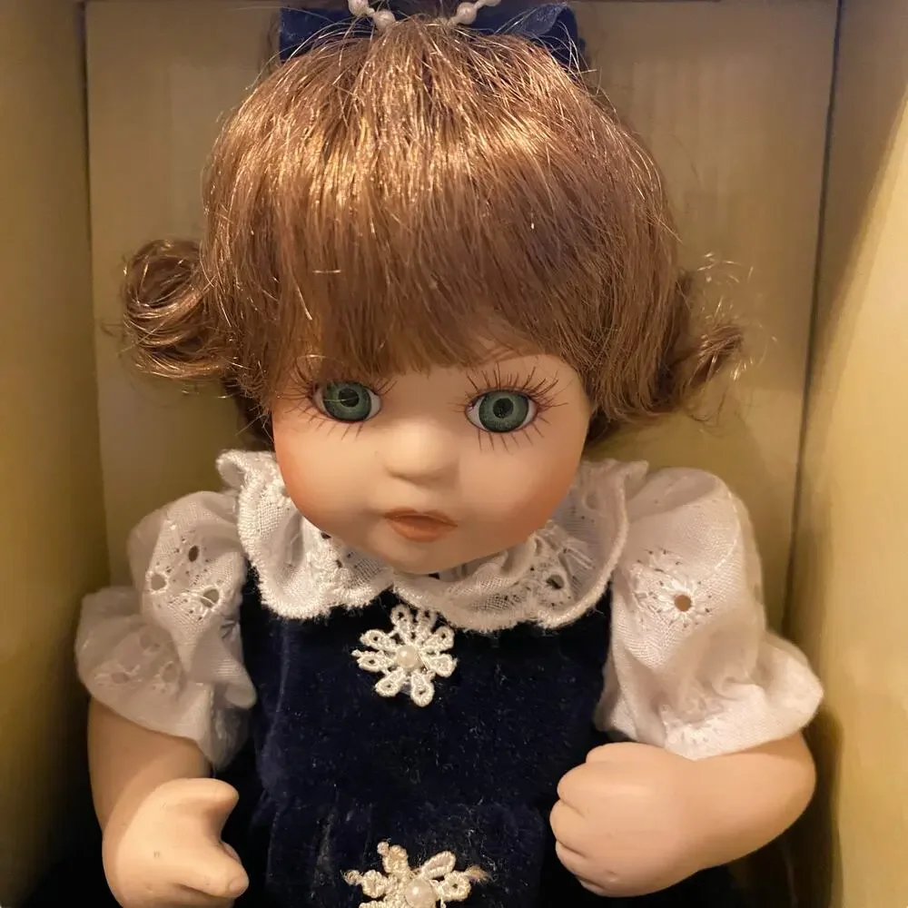 New in Box Collectible Memories  Hand Crafted Jointed Porcelain Doll